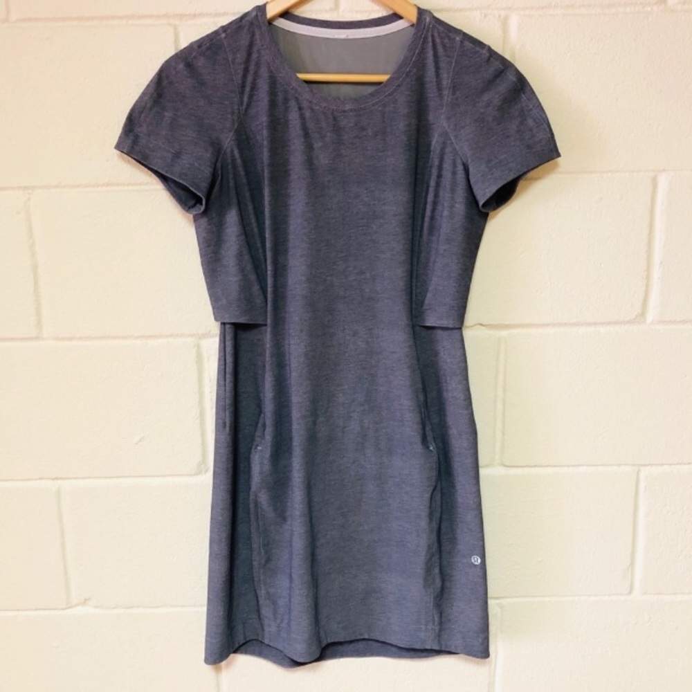 Lululemon &Go Endeavor Dress Heathered Gray Sz 6